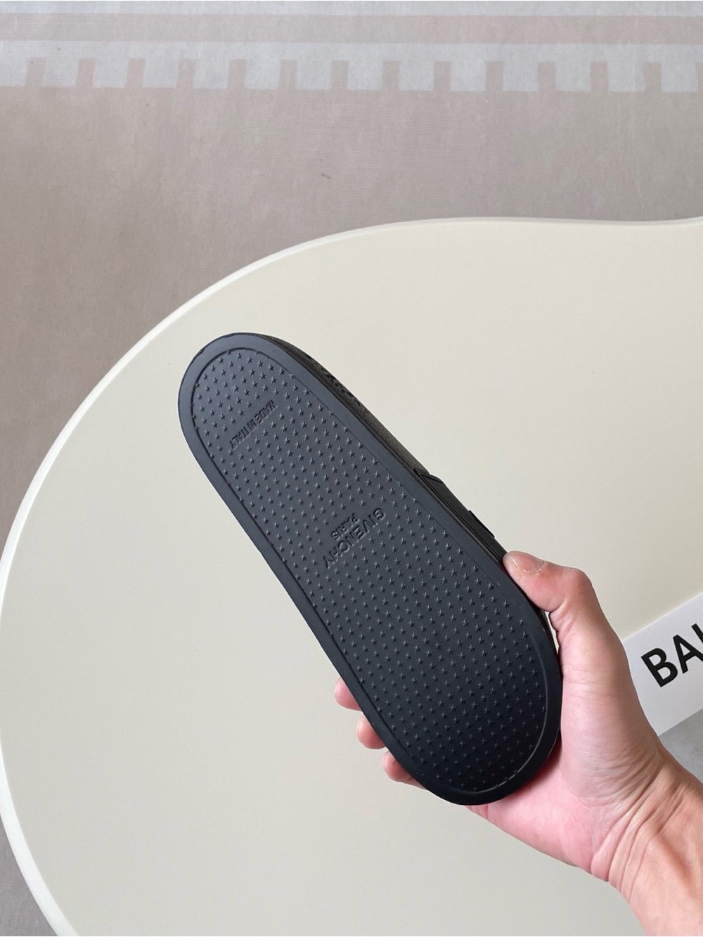 Givenchy Black Slides with White Logo - Picture 9 of 9